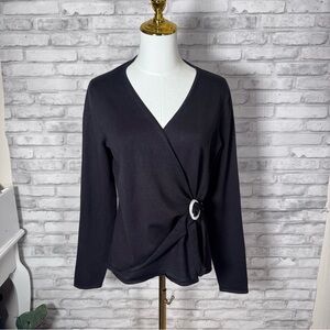 Vintage Melanie. M Knits Silk Blend Wrap Sweater Top Medium